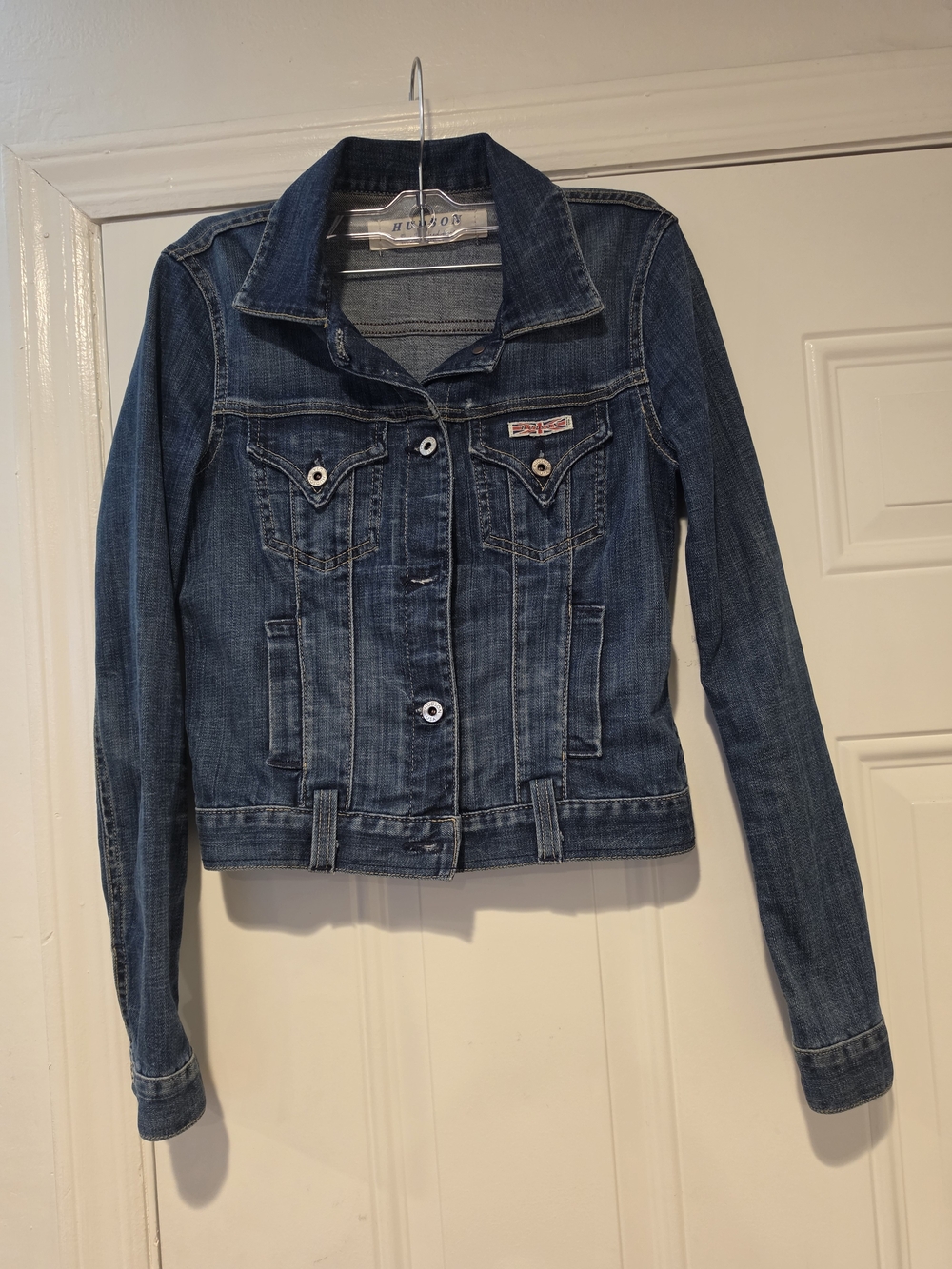 Hudson Womens  Denim Trucker Jacket - Blue